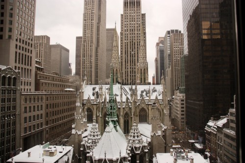 St. Patrick´s Cathedral aamusateen jälkeen